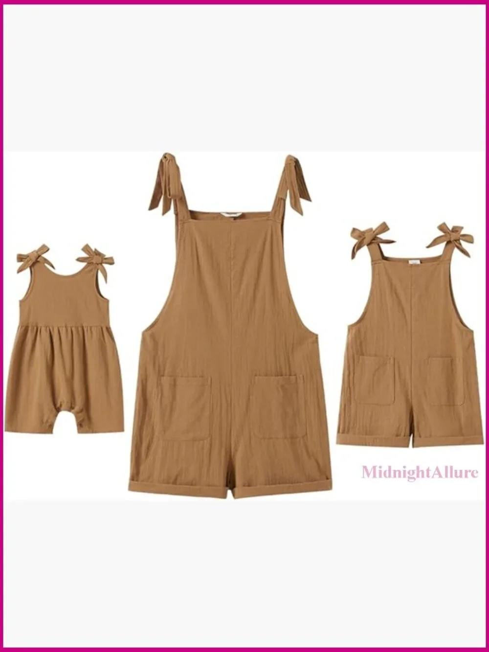 Solid Color Sleeveless Romper Jumpsuit Summer Matching Outfit